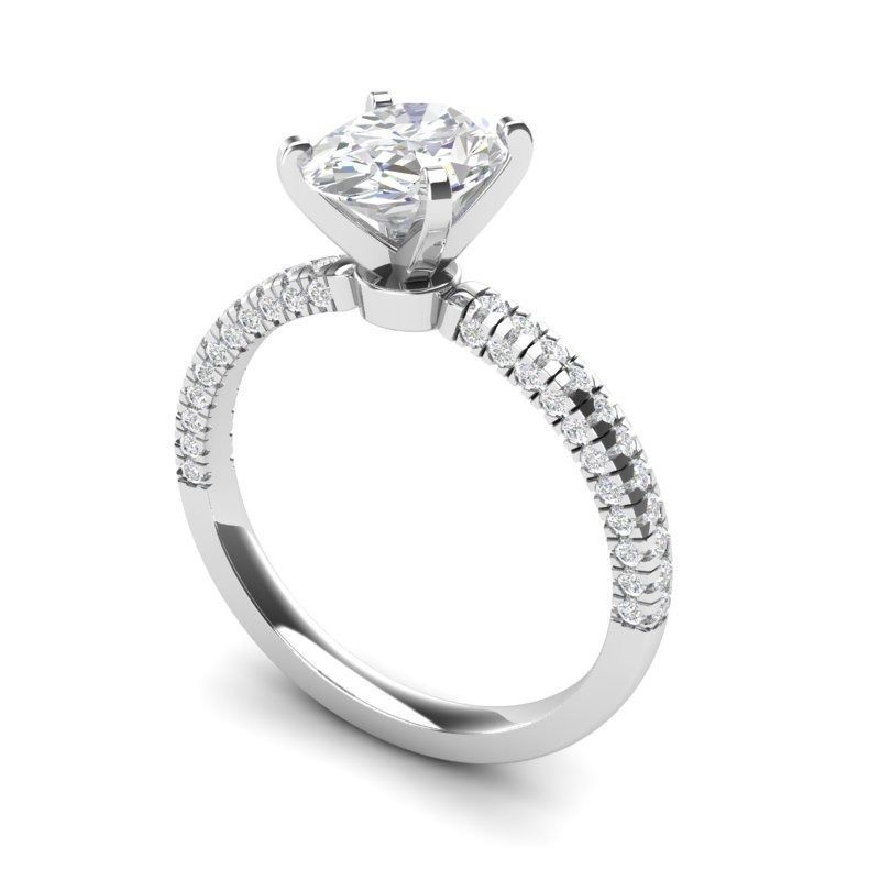 Solitaire ring - JF038 3D print model_11