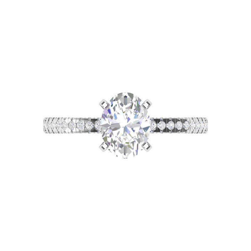 Solitaire ring - JF038 3D print model_2