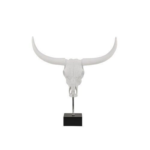 White-Black Buffalo Skull Penncross Bust 3D model_5
