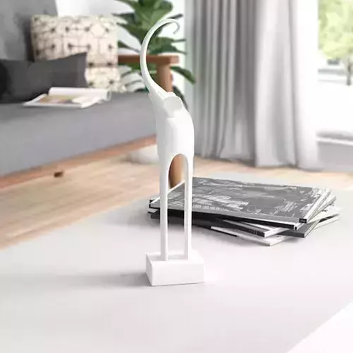 White Meredith Tall Elephant Figurine