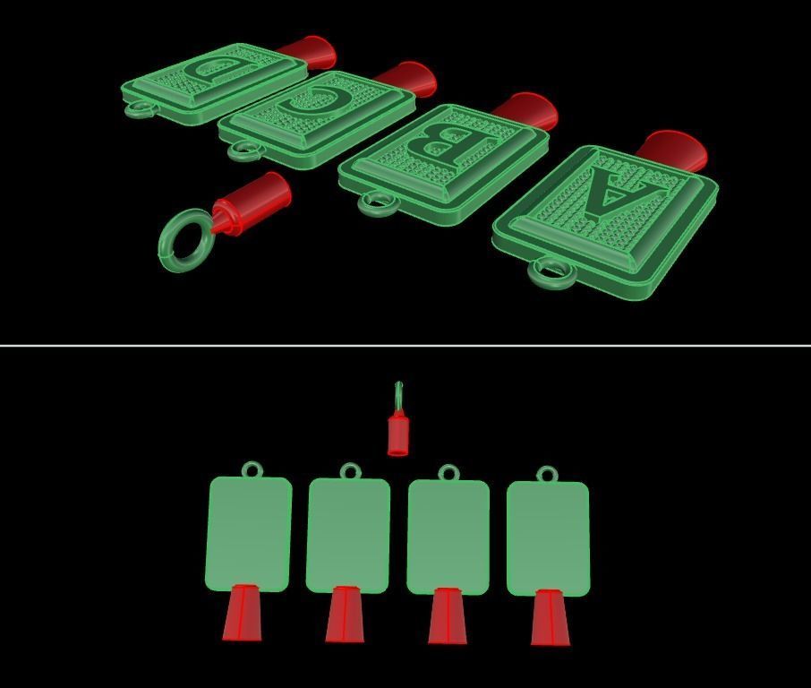 Antique Vintage Style Box Rectangle Letter Frame Pendant STYLE 4 3D print model_18