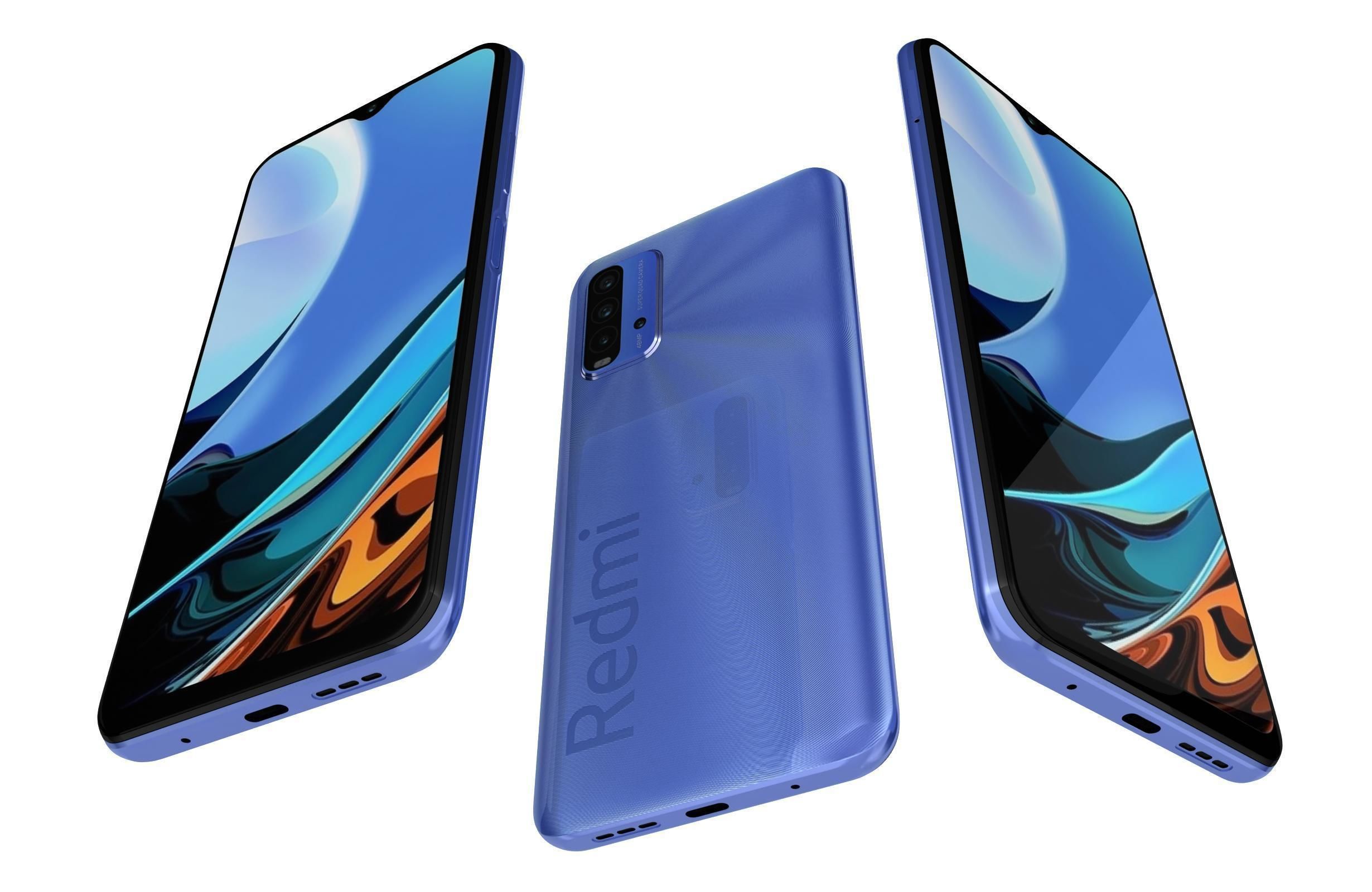 Xiaomi Redmi 9 Power Blazing Blue 3D model_2