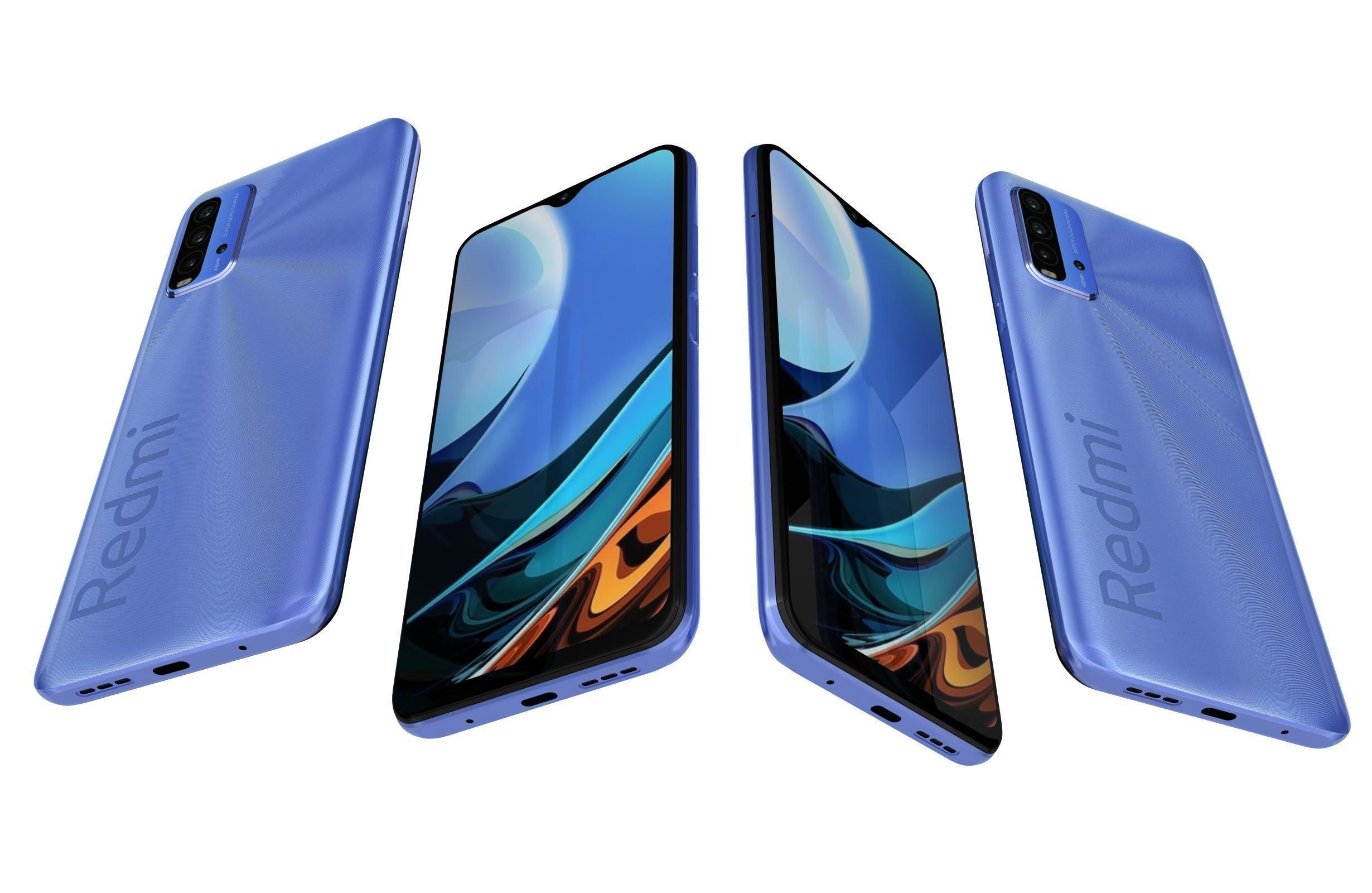 Xiaomi Redmi 9 Power Blazing Blue 3D model_5