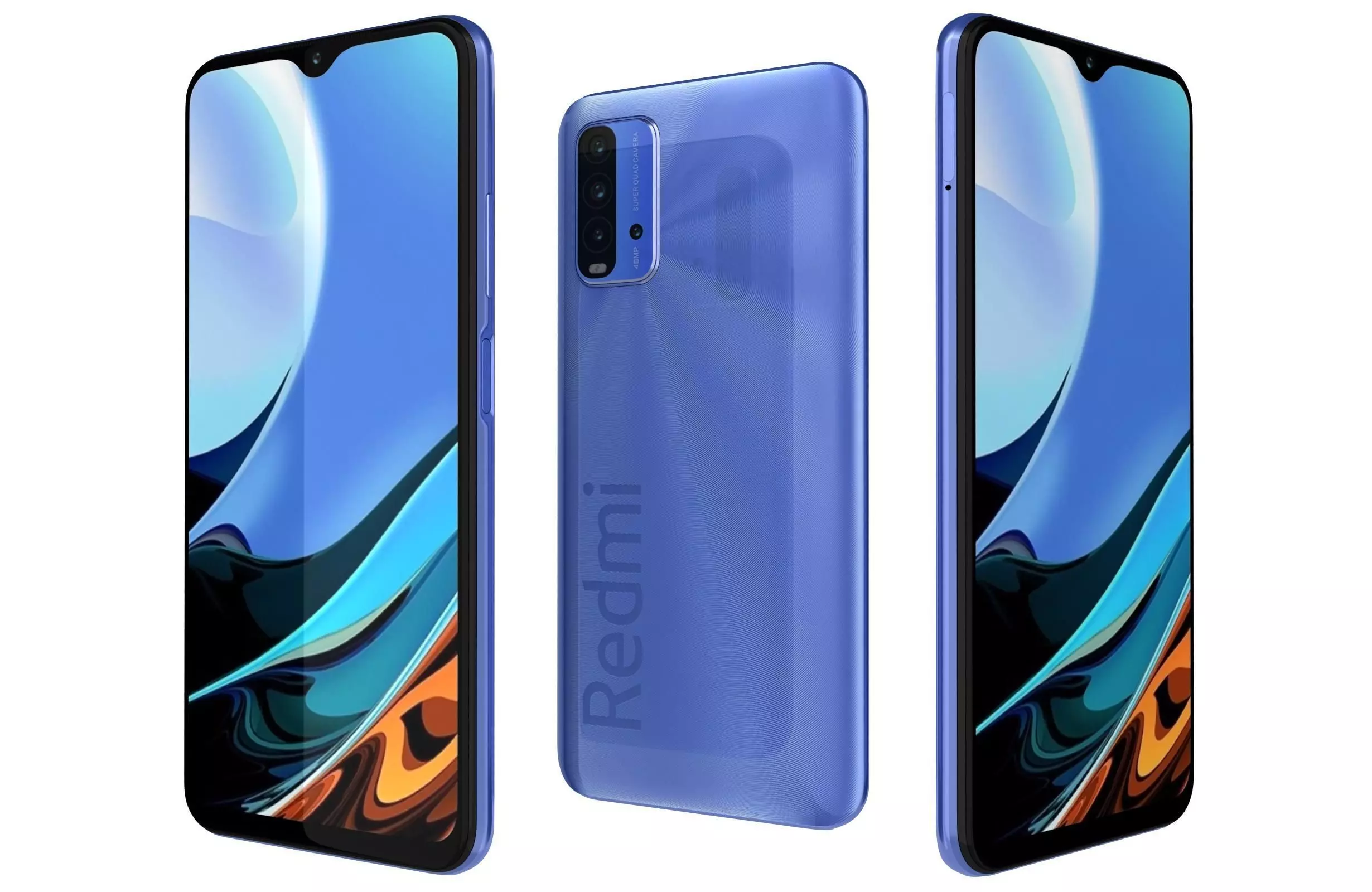 Xiaomi Redmi 9 Power Blazing Blue 3D model_0