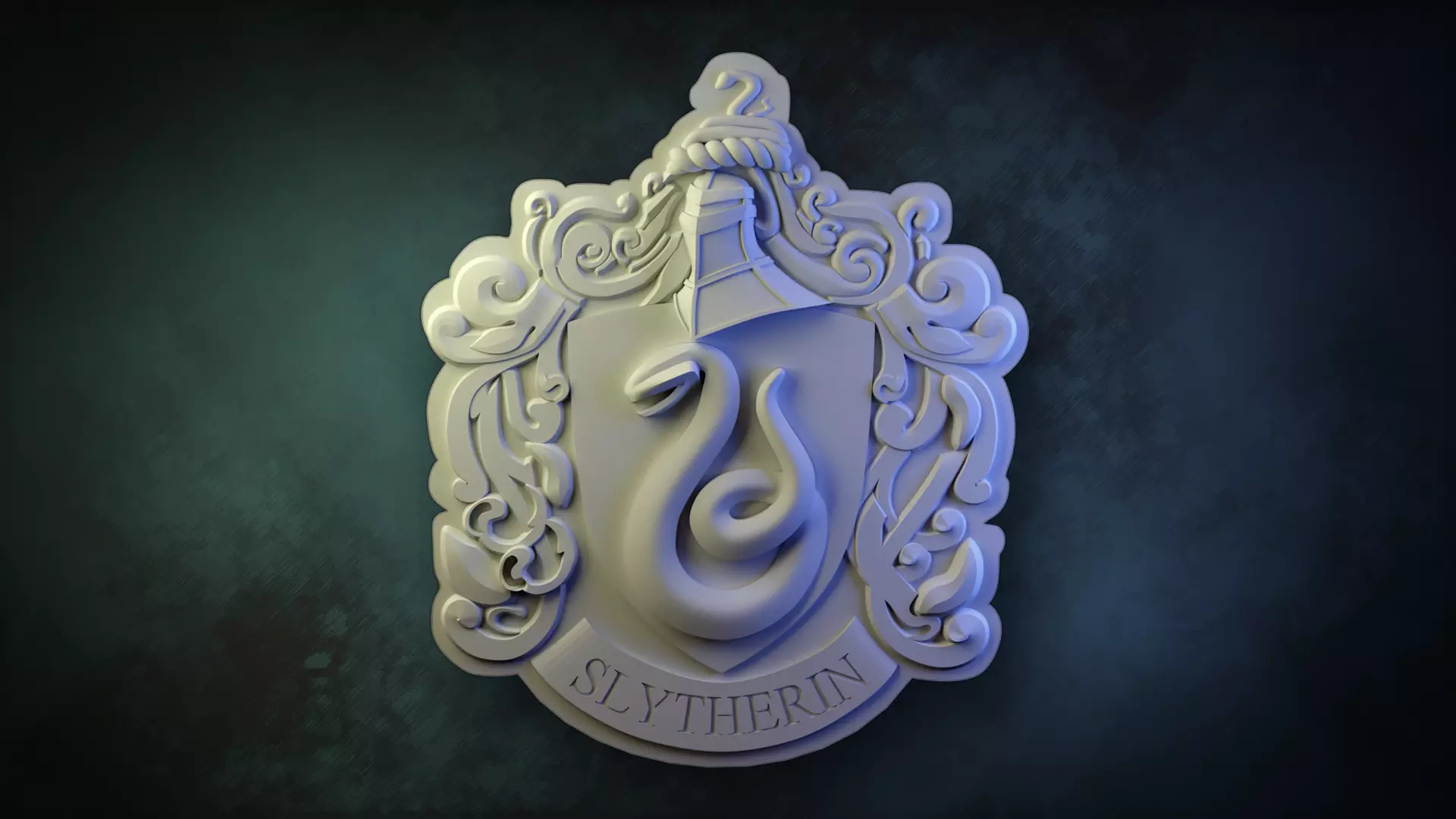 Slytherin House Crest 3D print model_0