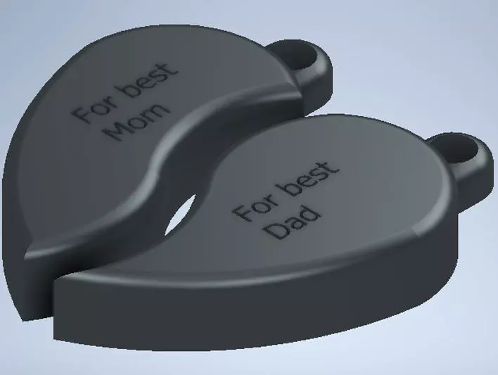 Keychain for Parents Free 3D print model