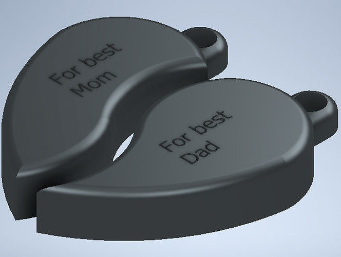Keychain for Parents Free 3D print model