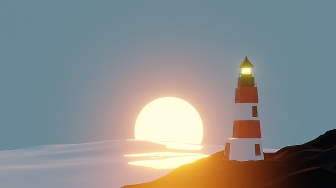Light House Free low-poly 3D model