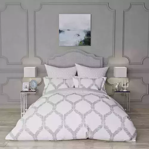 Decorative set with bed linen 3D model