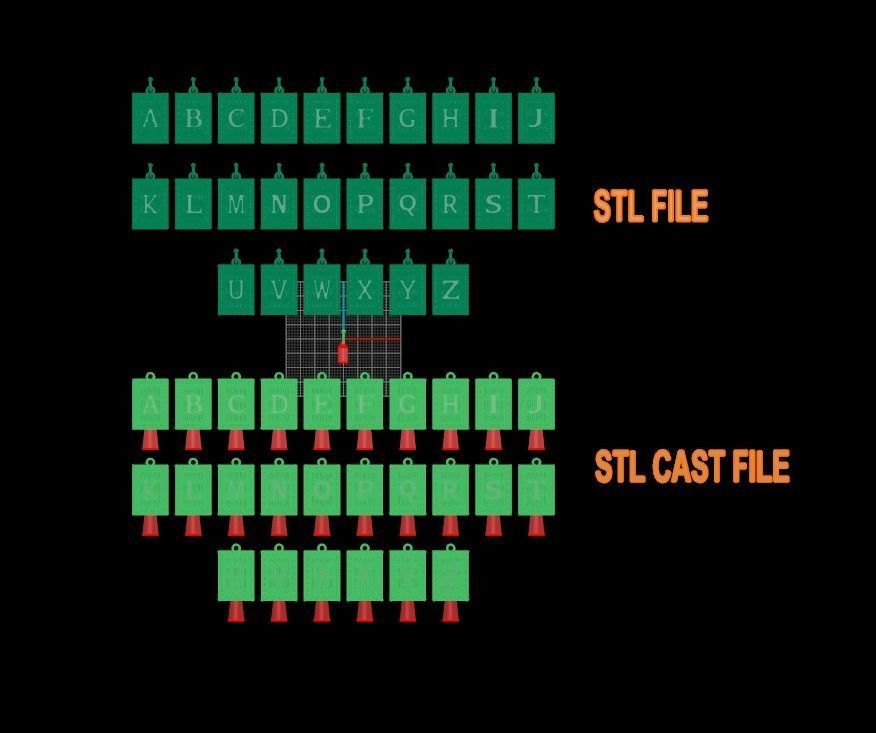 Antique Vintage Style Box Rectangle Letter Frame Pendant STYLE 5 3D print model_8