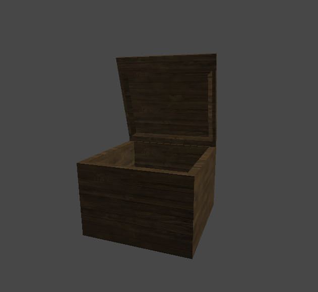 Wooden jewelry box Low-poly 3D model_1