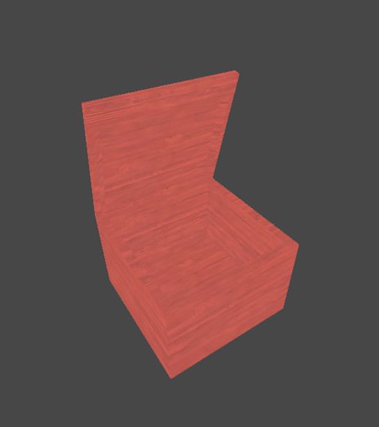 Wooden jewelry box Low-poly 3D model_3