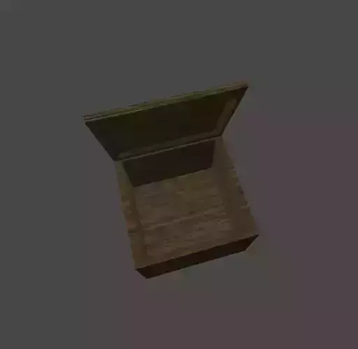 Wooden jewelry box Low-poly 3D model