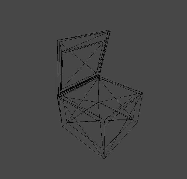 Wooden jewelry box Low-poly 3D model_4