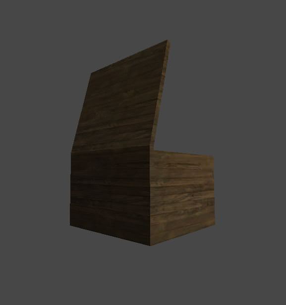 Wooden jewelry box Low-poly 3D model_2