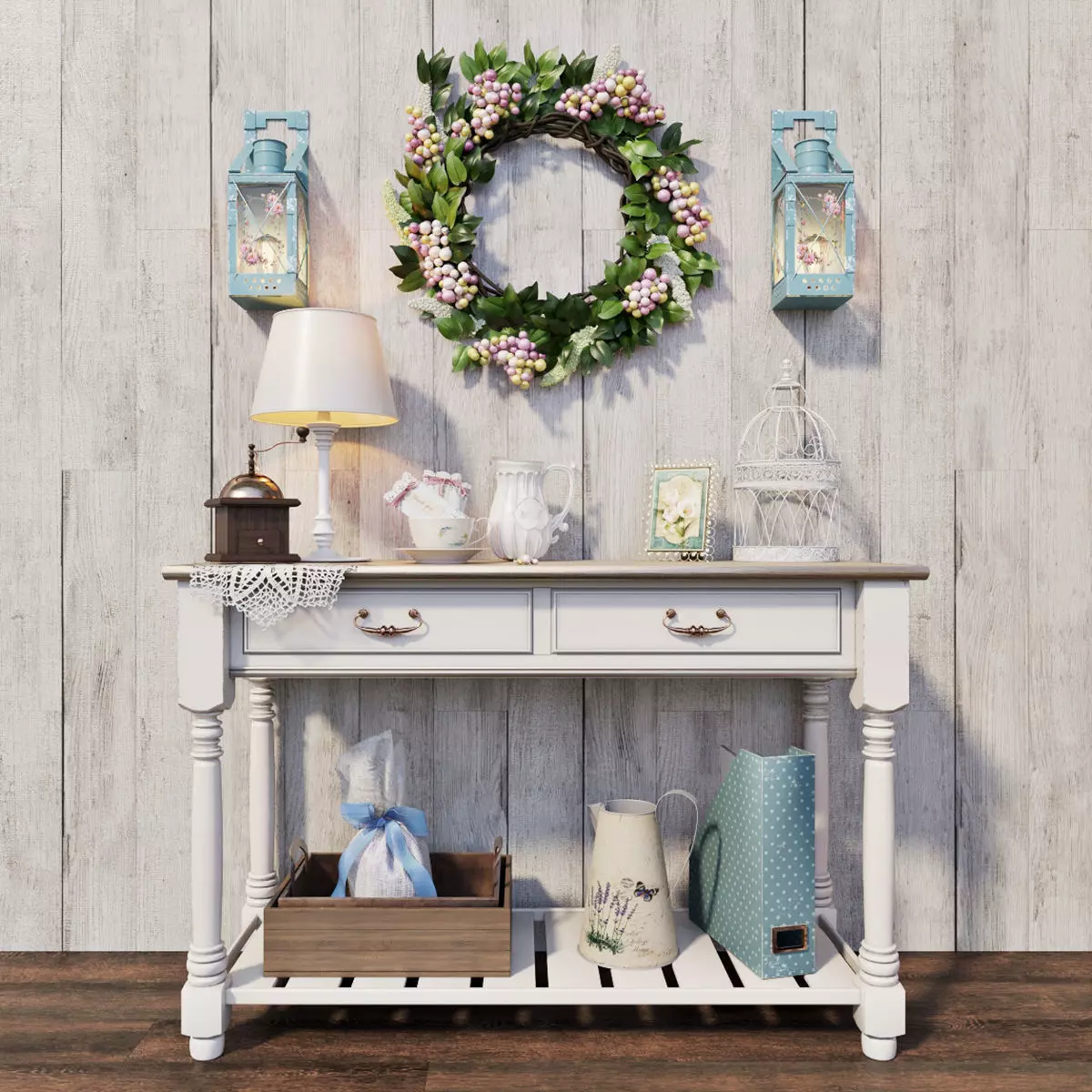 Decorative set in the style of Provence 3D model_0