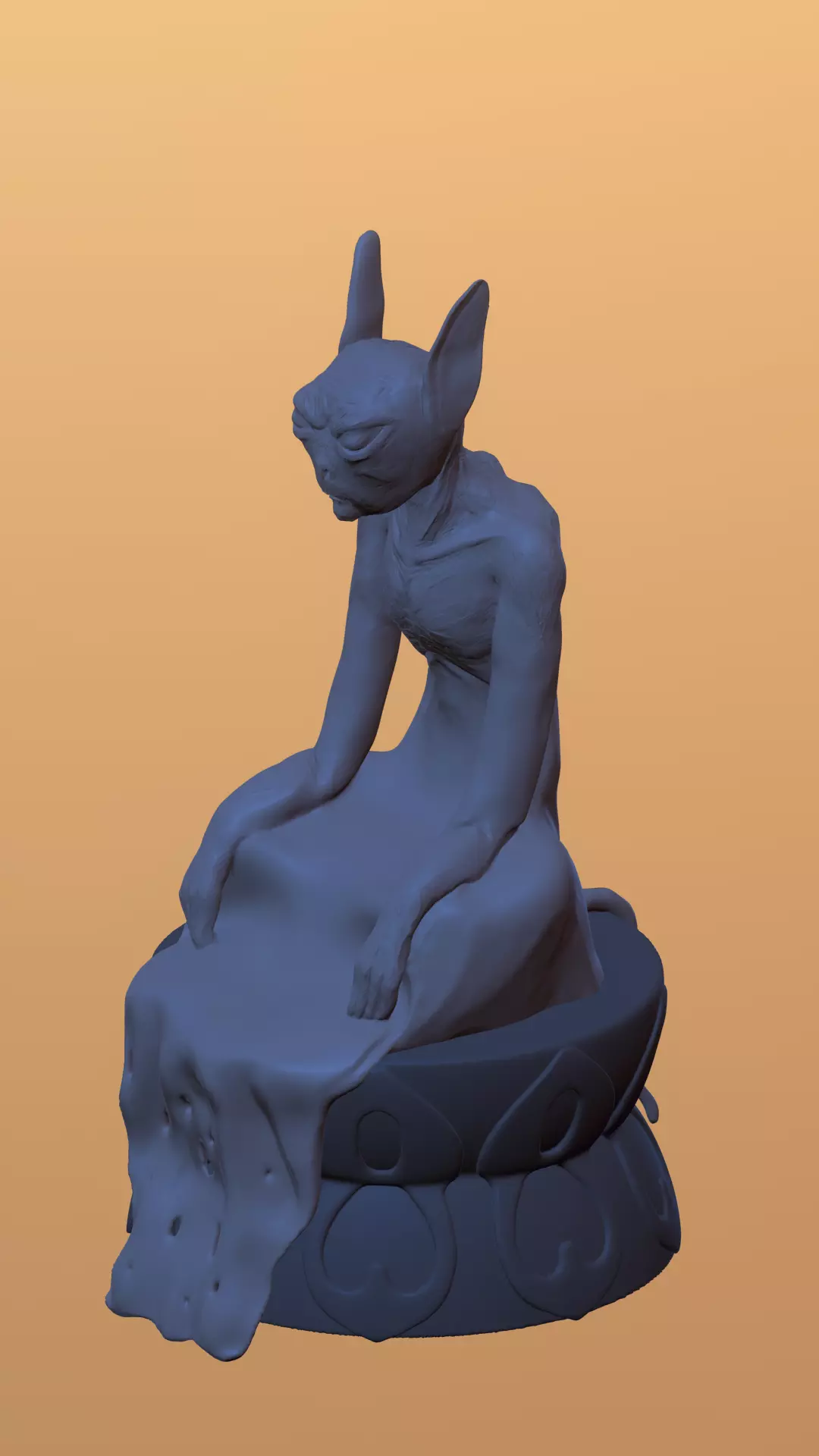 Model 3d file obj sphinx no 3D print model_0
