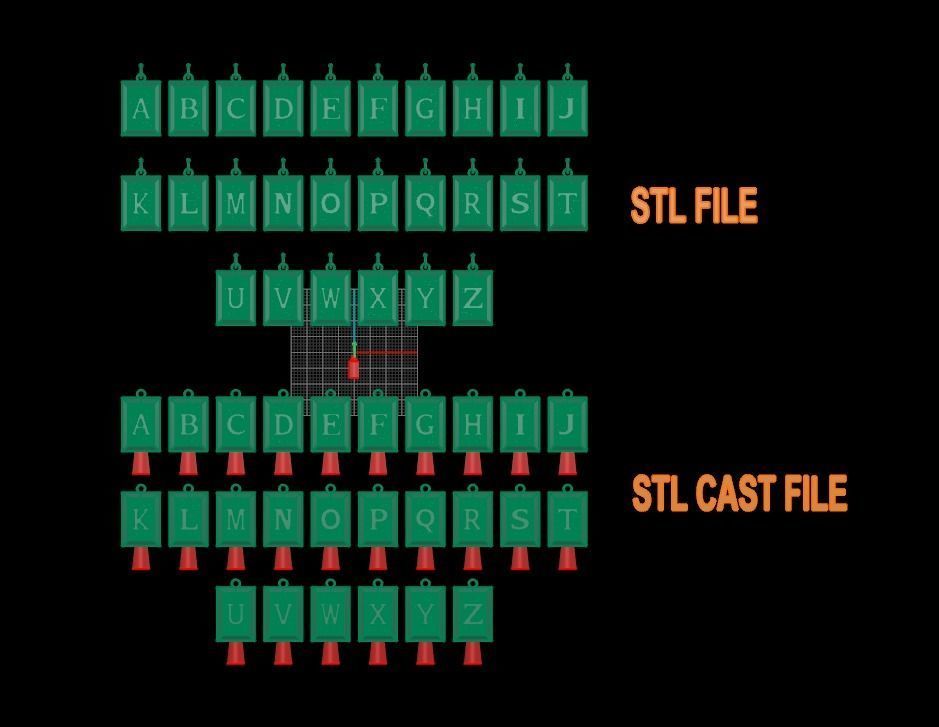 Antique Vintage Style Box Rectangle Letter Frame Pendant STYLE 6 3D print model_8
