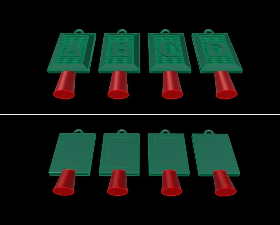 Antique Vintage Style Box Rectangle Letter Frame Pendant STYLE 6 3D print model_15