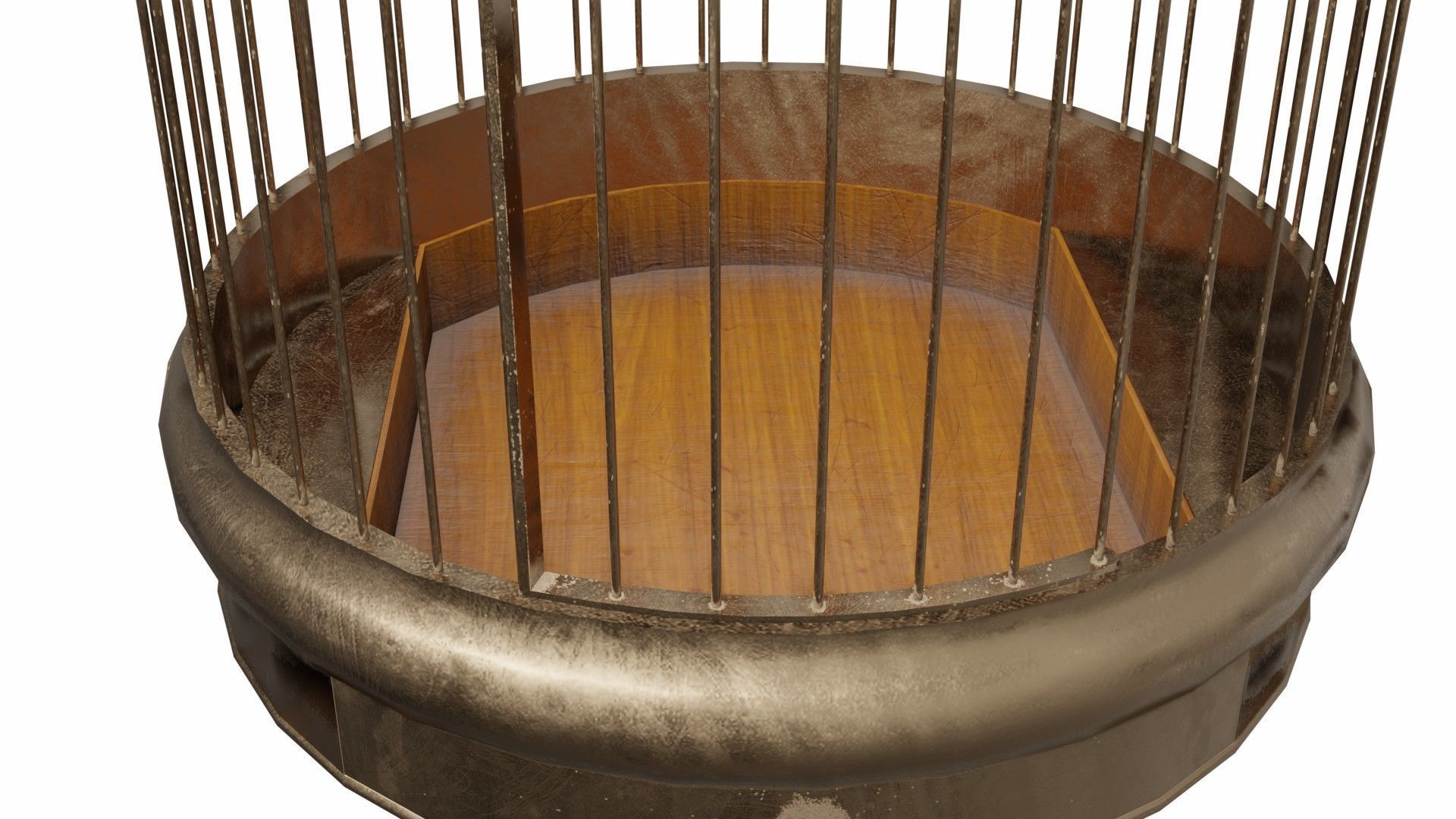 Birdcage in brass 3D model_9