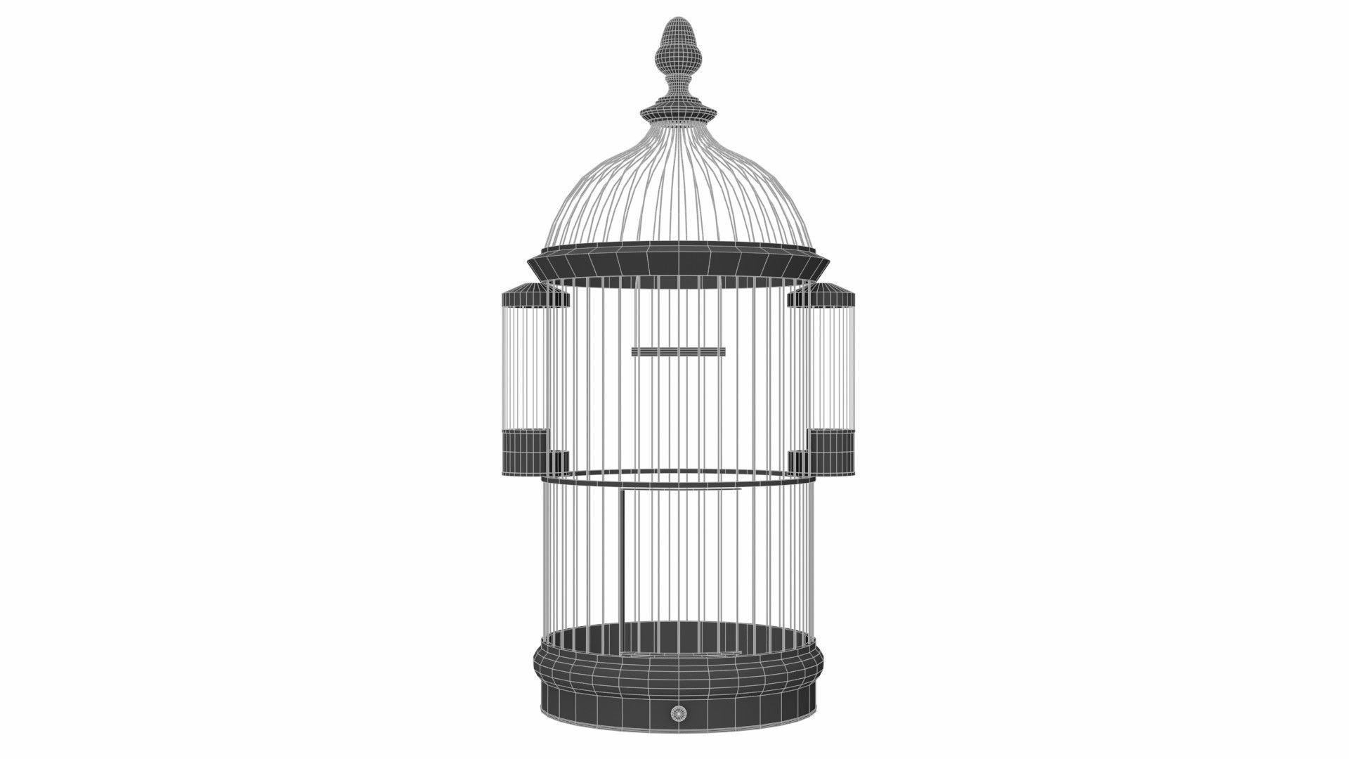 Birdcage in brass 3D model_13