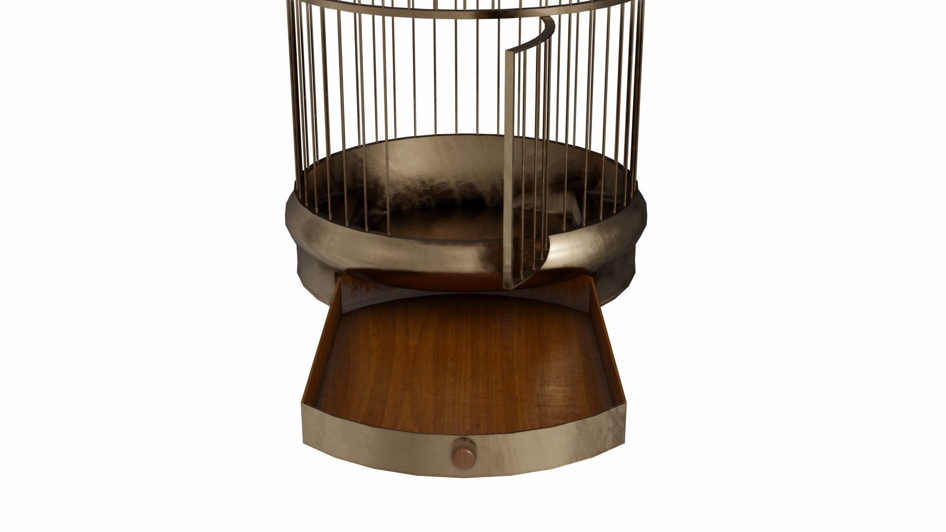 Birdcage in brass 3D model_7