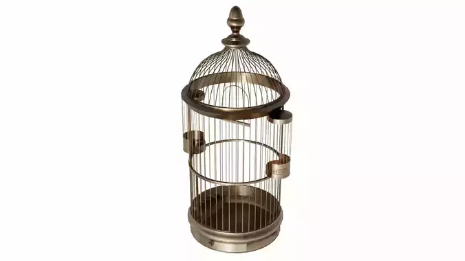 Birdcage in brass