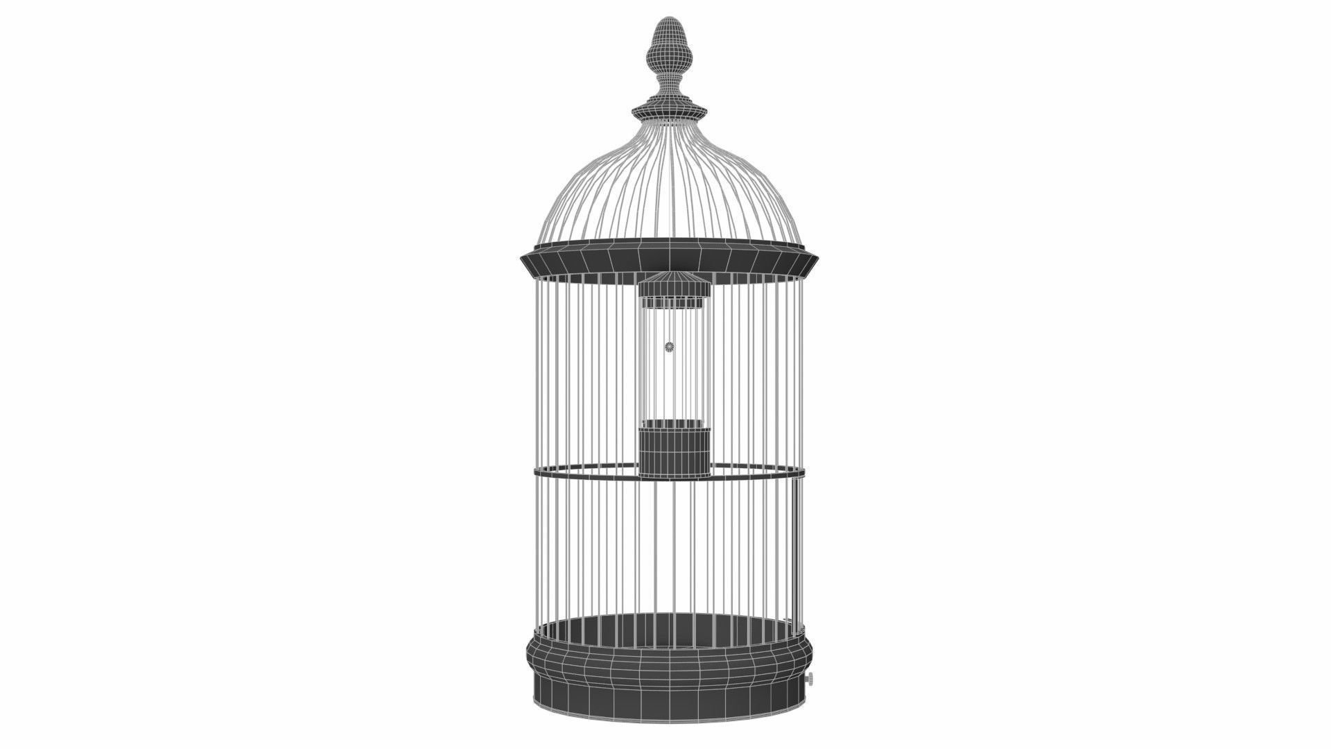 Birdcage in brass 3D model_14