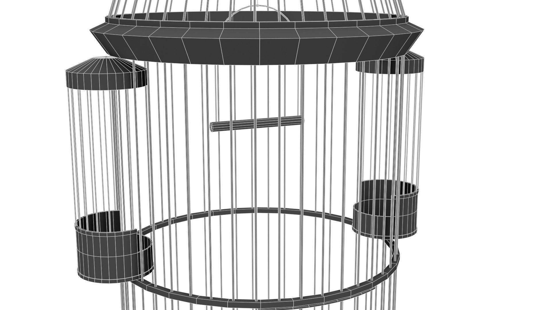 Birdcage in brass 3D model_15
