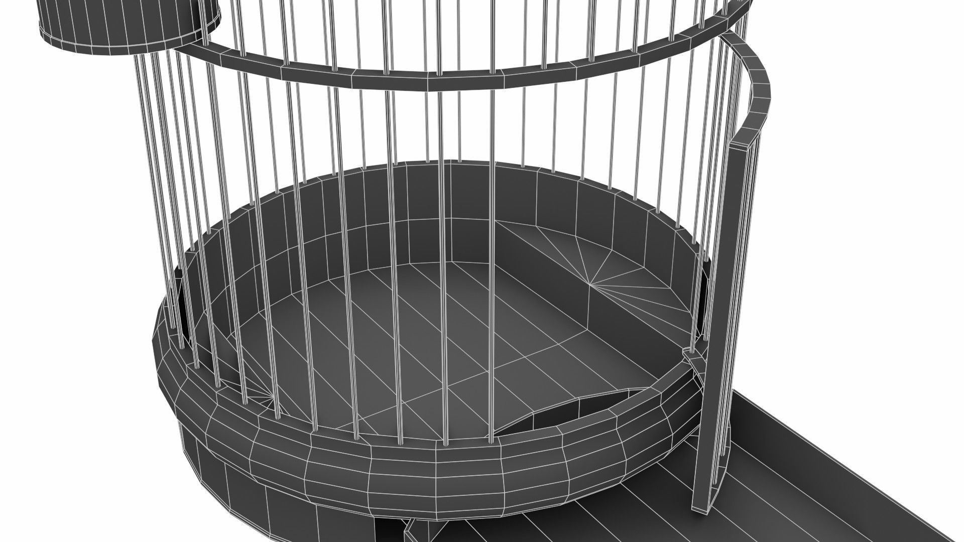 Birdcage in brass 3D model_17