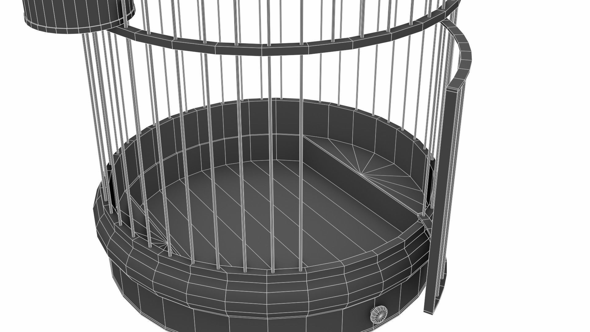 Birdcage in brass 3D model_16