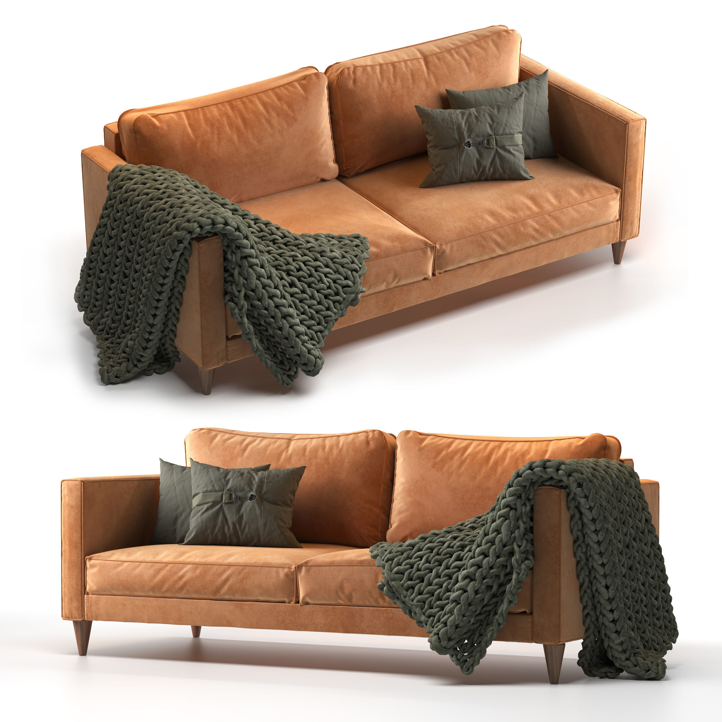 Hable Two Seater Sofa 3D model_3