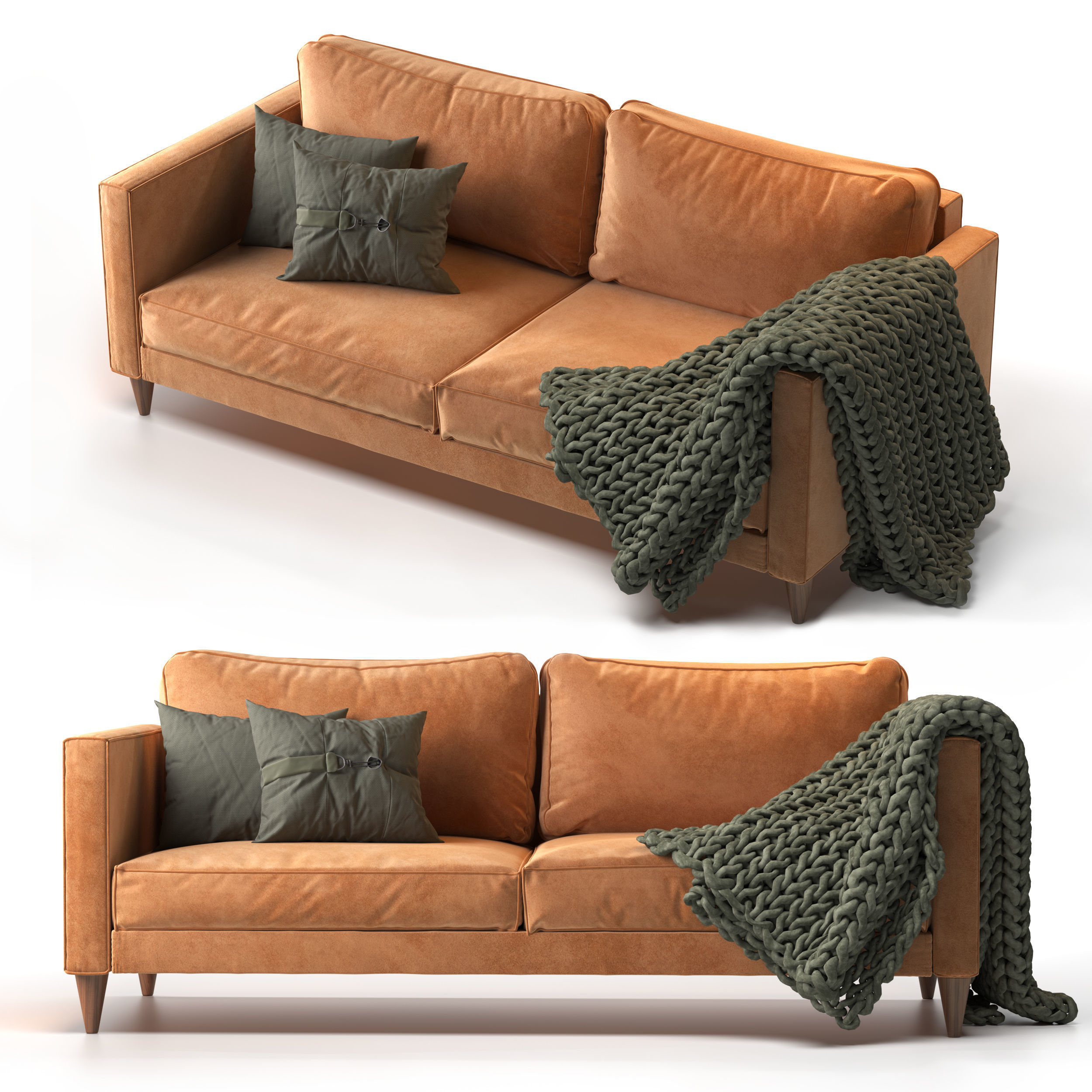 Hable Two Seater Sofa 3D model_1