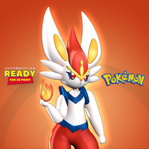Cinderace - Pokemon Fanart 3D print model