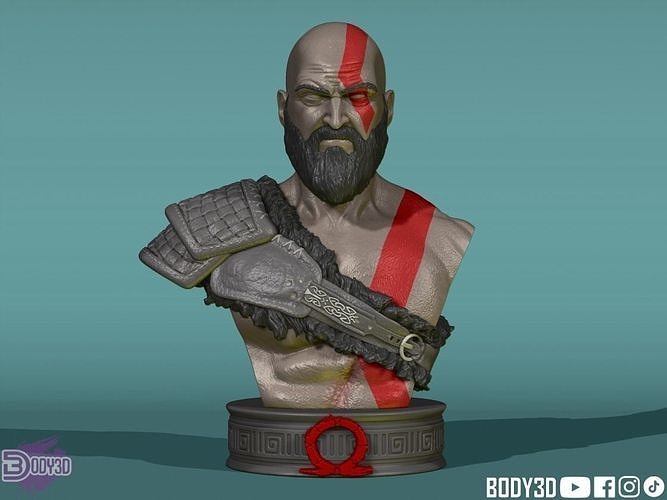 Kratos Bust Free 3D print model