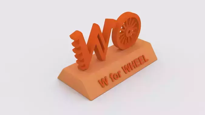W for Wheel 3D print model