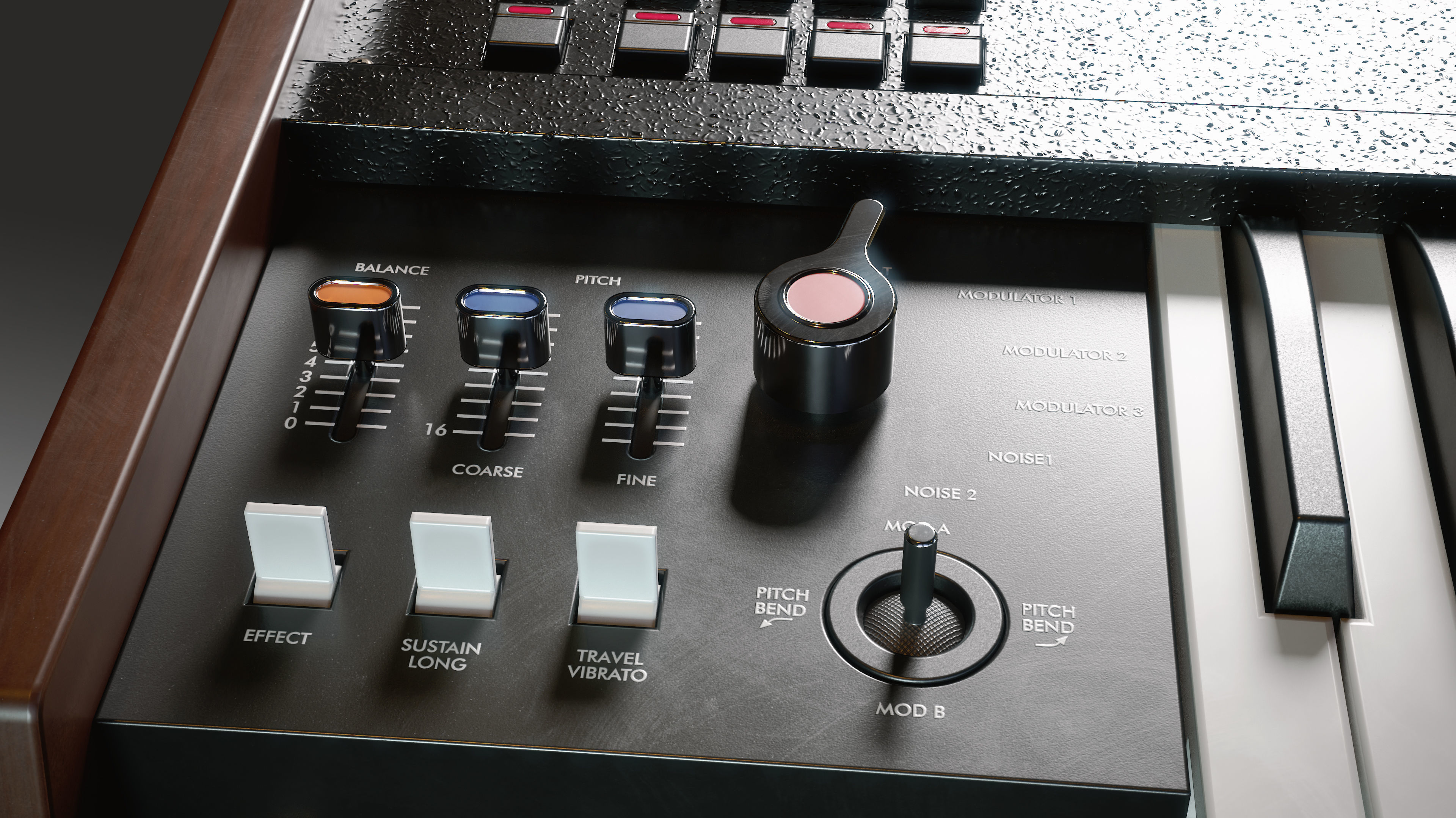 Synthesizer KORG miniKORG 700FS Low-poly 3D model_7