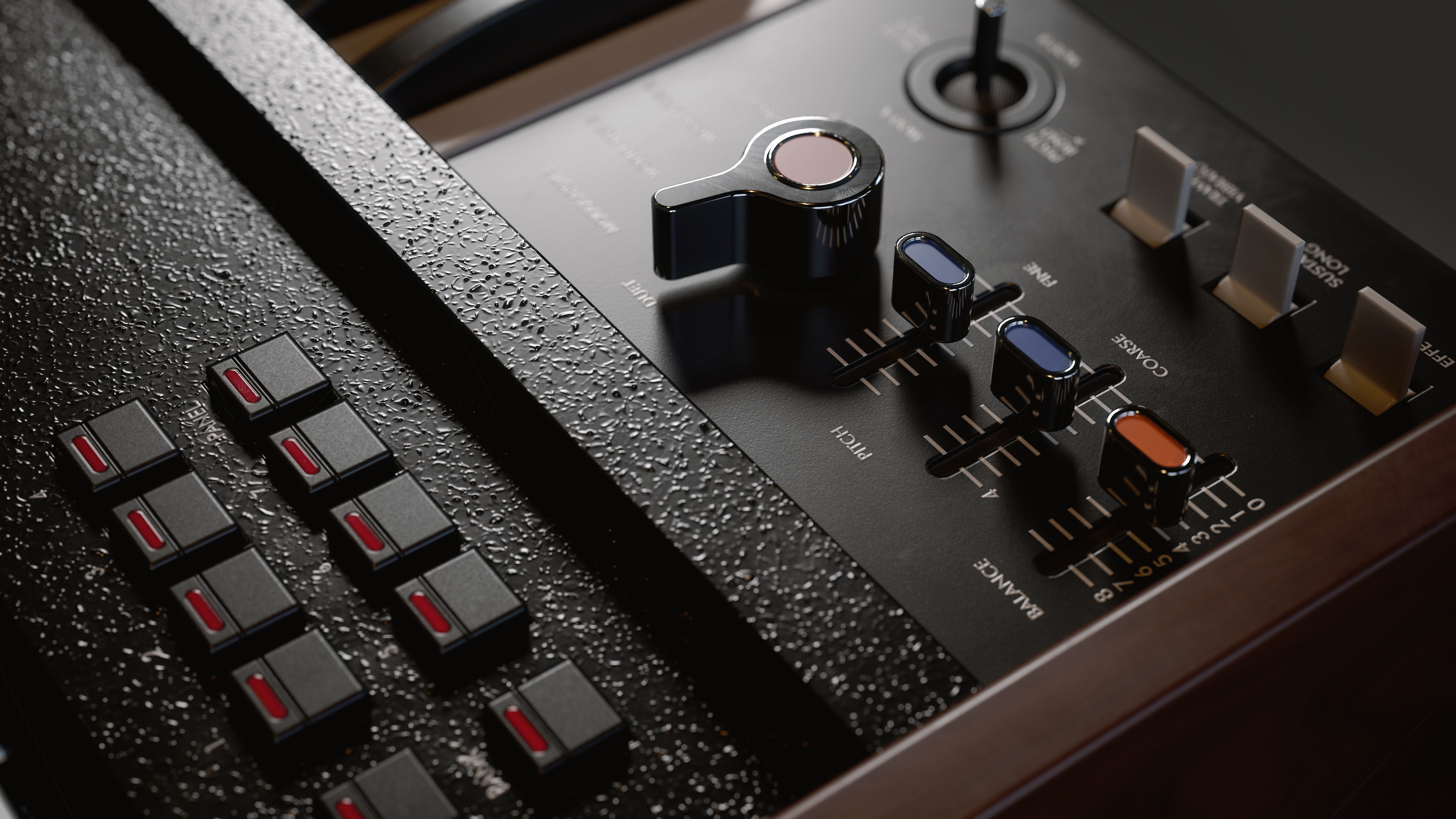 Synthesizer KORG miniKORG 700FS Low-poly 3D model_8