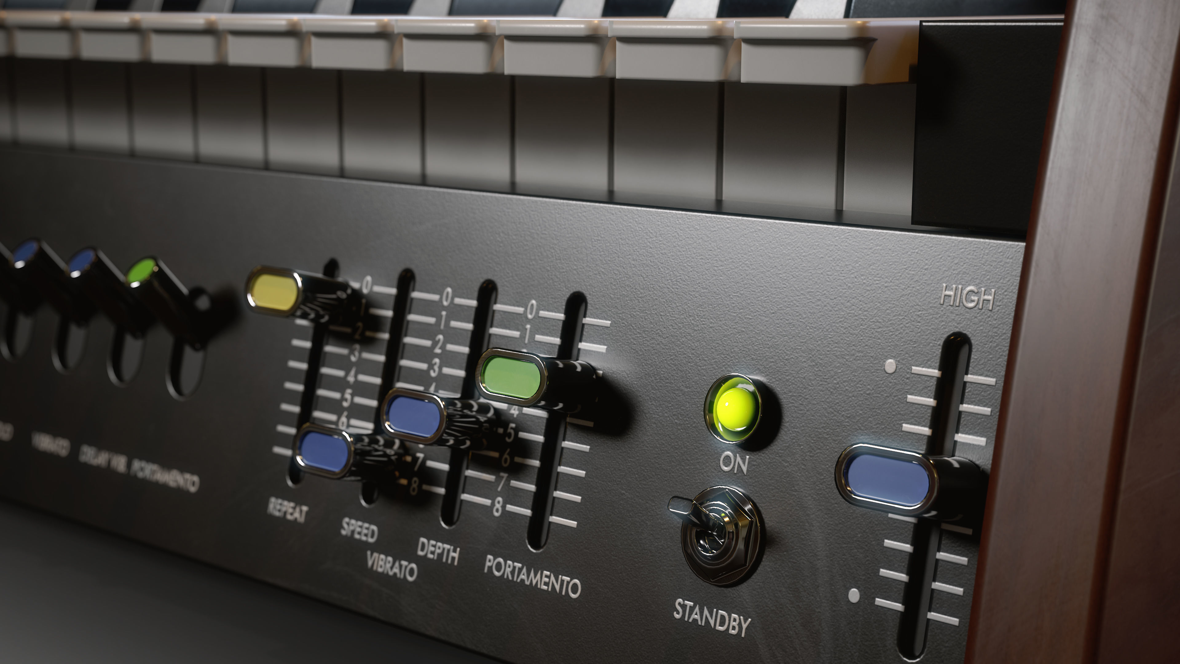 Synthesizer KORG miniKORG 700FS Low-poly 3D model_9