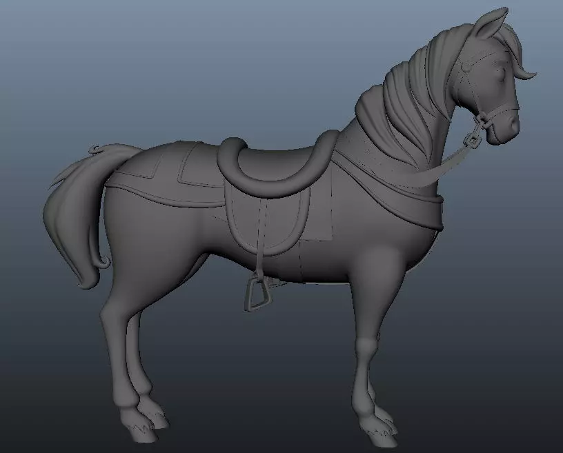 Horse 3D Model Lowpoly Low-poly 3D model