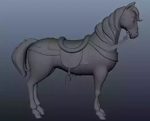 Horse 3D Model Lowpoly