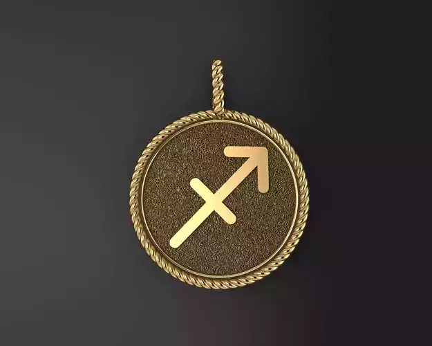 Sagittarius is a sign of the zodiac pendant 3D print model