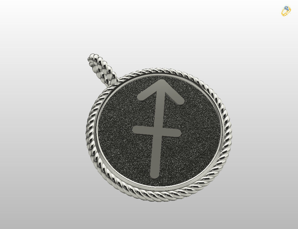 Sagittarius is a sign of the zodiac pendant 3D print model_25