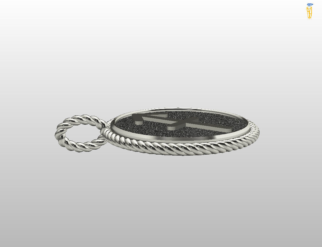 Sagittarius is a sign of the zodiac pendant 3D print model_27