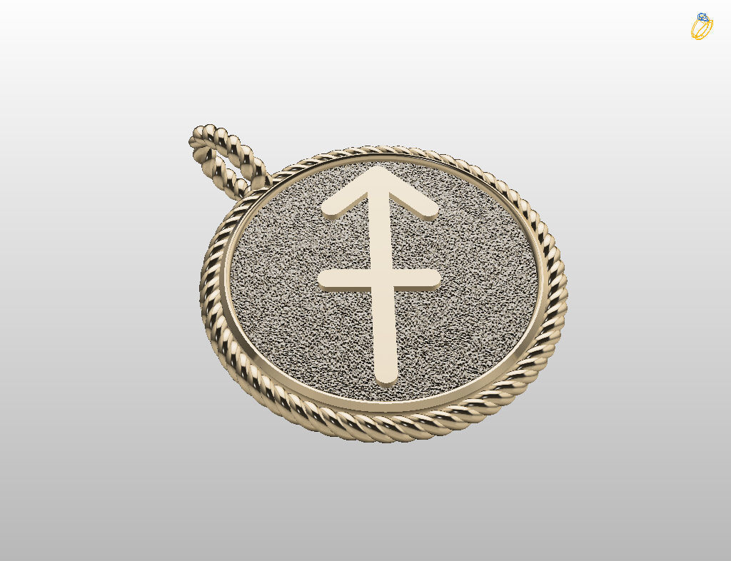 Sagittarius is a sign of the zodiac pendant 3D print model_19