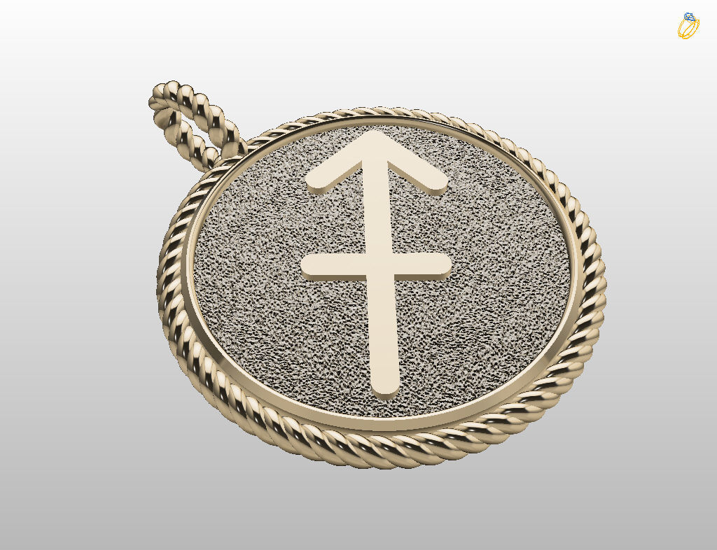 Sagittarius is a sign of the zodiac pendant 3D print model_21
