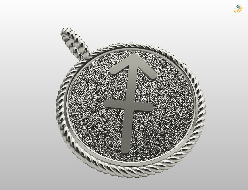 Sagittarius is a sign of the zodiac pendant 3D print model_22