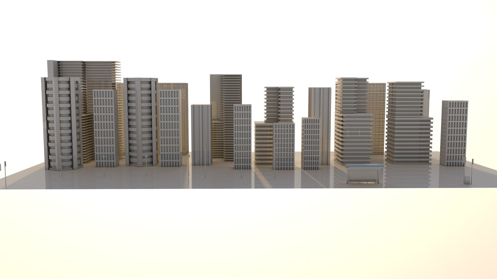 tower building mograph 3D model_3