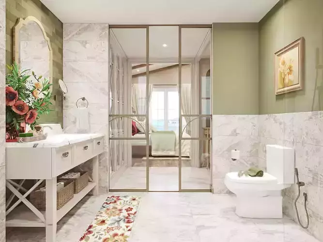 Summer bedroom interior style