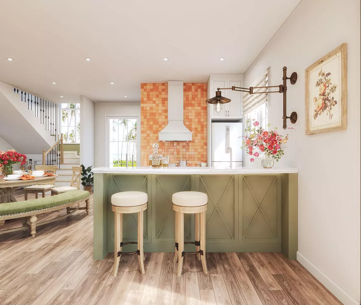 Summer interior style 3D model_0